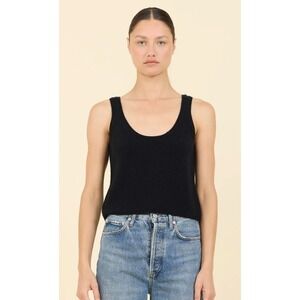 Theyskens' Theory Cashmere Silk Ribbed Tank Top Black Size S Luxe‎ Knit